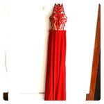 Paparazzi Beaded Embroidered Net Jersey Gown by  Prom Size 2 Photo 1