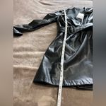 ZARA  Black Faux Leather Coat Dress Wrap Belt NWT Women’s Sz XS Photo 6