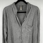 SKIMS Waffle Knit Button Up Pajama Top Grey Size L G Photo 1
