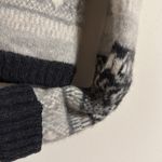 Burberry  Brit Black Gray fair isle winter crewneck sweater wool cashmere M crop Photo 9