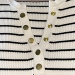 Workshop Republic Clothing The Workshop Women’s White Black Stripe Sleeveless Ribbed Sweater Tank Size S Photo 5