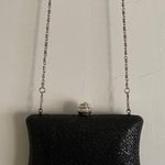 Guess black sparkling shimmering glitter embellished small mini minaudiere chain bag Photo 1