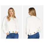 Lauren Moshi Spalding Hello Moshi Pullover In Milk Size Large Photo 9