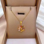 18K Gold Plated Colorful Crystal Peacock Pendant Necklace for Women Photo 0