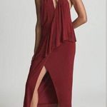Reiss NEW  XENA Strappy Open Back Cocktail Dress Dark Red US 6 Photo 0