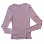 Veronica Beard  Acara Pullover in Pink Clay Ribbed Long Sleeve Top Photo 6