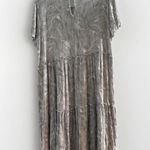 Bohme Bohome Dress Sage Green Leaves Tiered Size Medium ‎ Rio Brazil Designer Photo 3