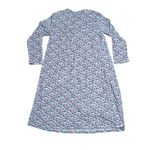 Aria  Nightgown Floral Blue Pink Fleece Modest Cozy Womens Medium Photo 3