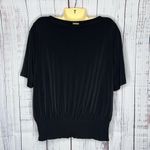 Michael Kors NWT Size S Black O-Ring Smock Elastic Hemline Blouse Top Photo 1