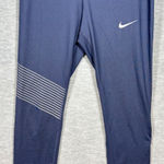 Nike  Womens L Dri-Fit Athletic Leggings Blue Athletic Workout Yoga Photo 0