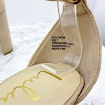 Lulus Taylor Women's Size 7 Beige Faux Suede Ankle Strap Block Heel Sandals Photo 2