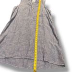 CP Shades  100% Linen Sleeveless Shift Dress Blue Small Luxury Minimalist USA‎ Photo 5