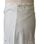Sharagano  Classic White Cotton Sequined Maxi Skirt Photo 9