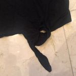Boutique Croptop Size S/M Rayon Tie knot Black Photo 1