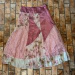 Euro Patchwork Vintage Skirt Pink Size L Photo 6