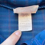 Vintage Blue Plaid Long Sleeve High Neck Dress 9 Luci Sellini Size 8 Photo 6