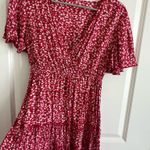 SheIn Red Floral Flowy Dress  Photo 1