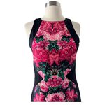 Amanda Uprichard  Sheath Dress Black Pink Floral Sleeveless Crew Neck Small NWT Photo 2