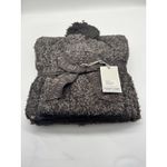 Barefoot Dreams NWT CozyChic Pom Pom Beanie Hat & Scarf Gift Set Espresso Brown Photo 1