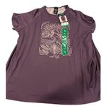 Reel Life  Women's XL Purple Split Back Graphic Tee Casual Summer Top Photo 1