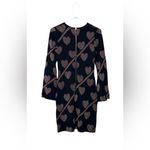 Ted Baker  Uzeniaa Black and Glitter Rose Gold Heart Dress,Size 0,Stretch Photo 5