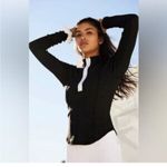 Free People Movement FP movement quarter zip textured activewear top Small Black Photo 1