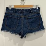 Free People  Logan Denim Shorts Cut Off High Rise Button Fly Dark Rinse Wash 31 Photo 5