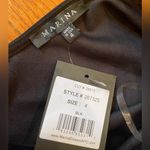 NWT Marina Women’s Dress – Size 4 – Black Sheath w/ Ruffle Cuff Sleeves & V Photo 1