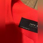 ZARA  red bell sleeve blazer medium nwot boho contemporary holiday classic Photo 4