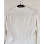 Athleta Womens Jacket White Salutation Full Zip Ribbed Thumbhole Stretch Size XL Photo 8