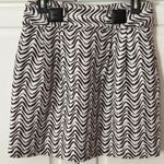 Milly of New York Brown & White Zebra Print Mini Skirt with Wooden Buttons Size M Photo 0