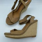Dolce Vita Brown Leather Espadrille Wedge Sandals Womens 10 Heels Beachy Summer Photo 0