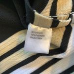 Ming Wang  Black Knit Jacket Medium 3/4 Sleeve Striped‎ Hem Metal Buttons Classic Photo 4