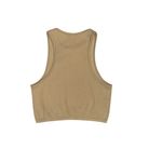 tan ribbed athletic cropped tank top Size M Photo 2