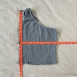 Altar'd State Women's XS One Shoulder Blue Crop Top Rouched Extra Small Photo 1