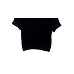 Eloquii  Knit Crop Top Short Sleeve Ribbed Hem and Cuffs Round Neck 14 16 Black Photo 2