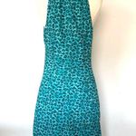 EXPRESS world dress vintage 90’s y2k blue leopard print sz 5/6 Photo 1