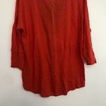 Anthropologie NEW NWT ANTHRO Orange Red V-Neck Lace Up Linen Cotton 3/4 Sleeve S Photo 10