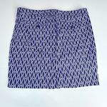 Ellen Tracy  Navy White Patterned‎ Mini Skirt Size 14 Photo 1