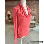 Pomelo Coral Knit Hi Low Moto Jacket XS Orange Photo 8