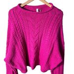 Pilcro and the Letterpress Anthropologie Pilcro Mock Neck Cable Knit Sweaterater Size Large Photo 4