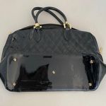 Arcadia Black Patent Quilted Leather Top Handle Bag Photo 1