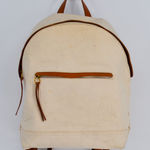Madewell  The Charleston Backpack in Beige Vintage Canvas Italian Leather Trim Photo 0