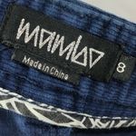 Vintage Y2K Mambo Navy Blue Purple Button Corduroy Micro Mini Skirt 8 Photo 3