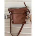Stone Mountain Brown Faux Leather‎ Woven Crossbody Bag Purse Photo 2