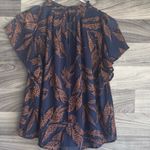 THML Blue and Orange Patterned Blouse Photo 6