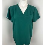 FIGS Women's Short Sleeve Scrub Top in Hunter Green Medium Photo 0