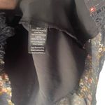 Blu Pepper Blu Pepper Small Black Floral Metallic Cottage Peasant High Low Tunic Blouse Photo 6