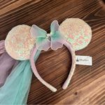 Disney Authentic  Parks Minnie Mouse Glitter Princess Ears Photo 1