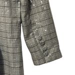 Jason Wu  Oversized Silver Gray Plaid Sequined Blazer Jacket Double Breasted S Photo 12